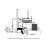 How to Draw Peterbilt 379 Truck