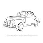 How to Draw 1940 Ford Deluxe