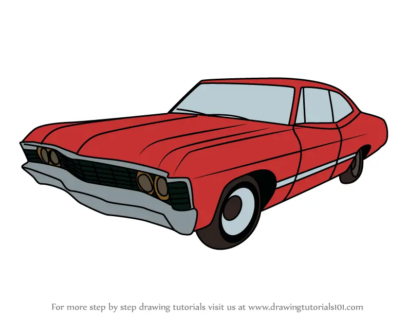How to Draw 1967 Chevrolet Impala (Vintage) Step by Step
