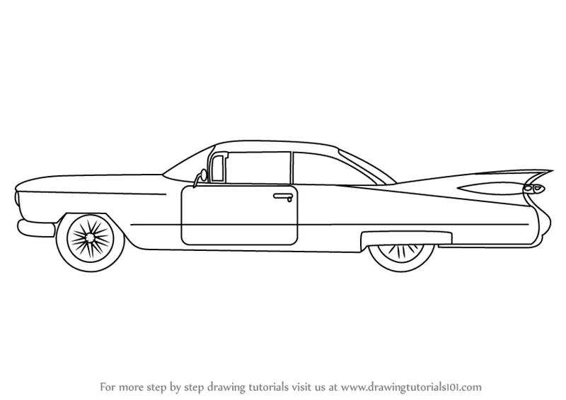 Learn How to Draw a Vintage Cadillac (Vintage) Step by Step Drawing