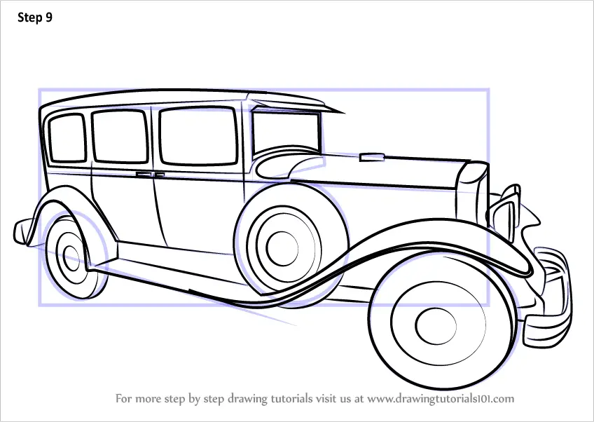 Learn How to Draw a Vintage Rolls Royce (Vintage) Step by Step