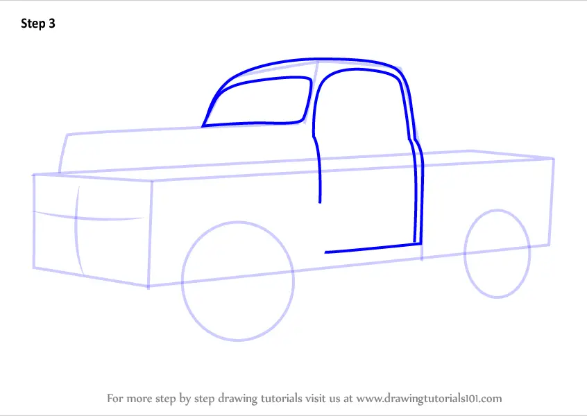 Learn How to Draw Vintage Truck v2 (Vintage) Step by Step : Drawing