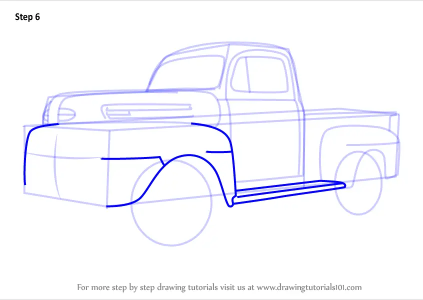 Learn How to Draw Vintage Truck v2 (Vintage) Step by Step : Drawing