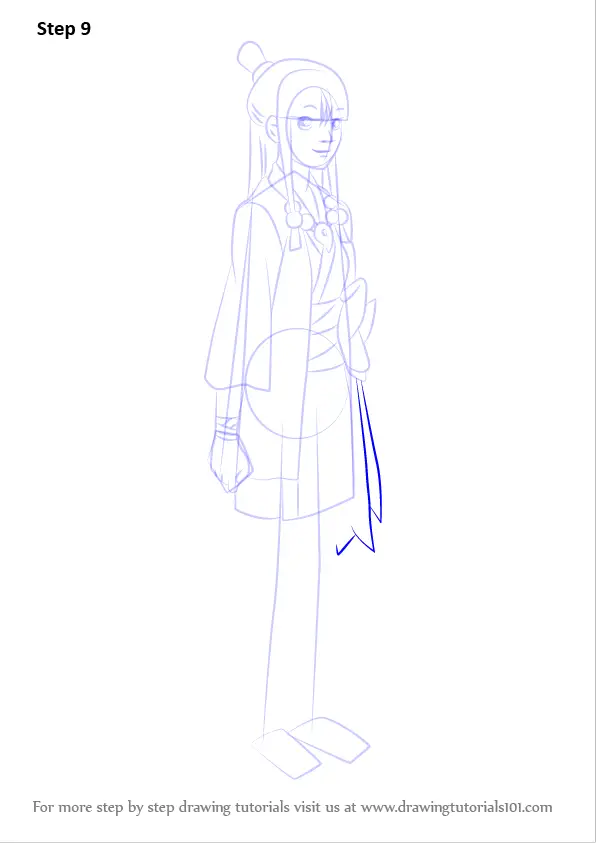 Download Step by Step How to Draw Maya Fey from Ace Attorney : DrawingTutorials101.com