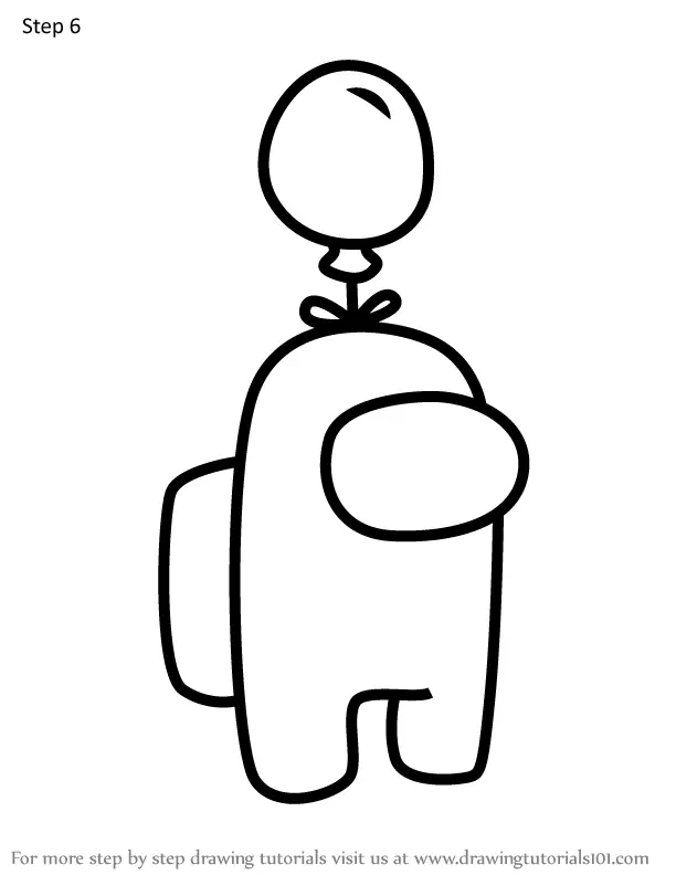 Learn How to Draw Balloon Hat from Among Us (Among Us) Step by Step