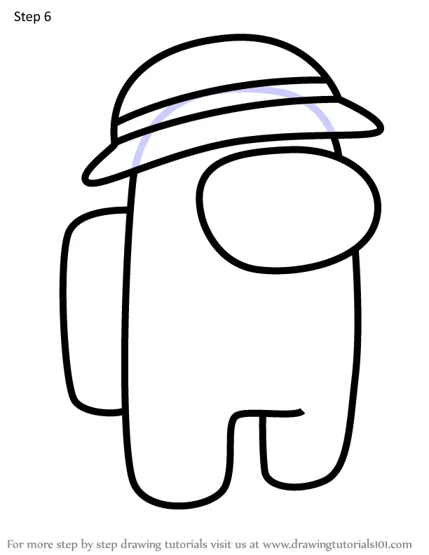 Learn How to Draw Bucket hat from Among Us (Among Us) Step by Step