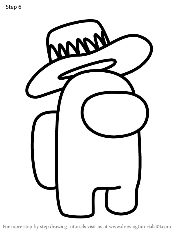 Learn How To Draw Bush Hat From Among Us (among Us) Step By Step 