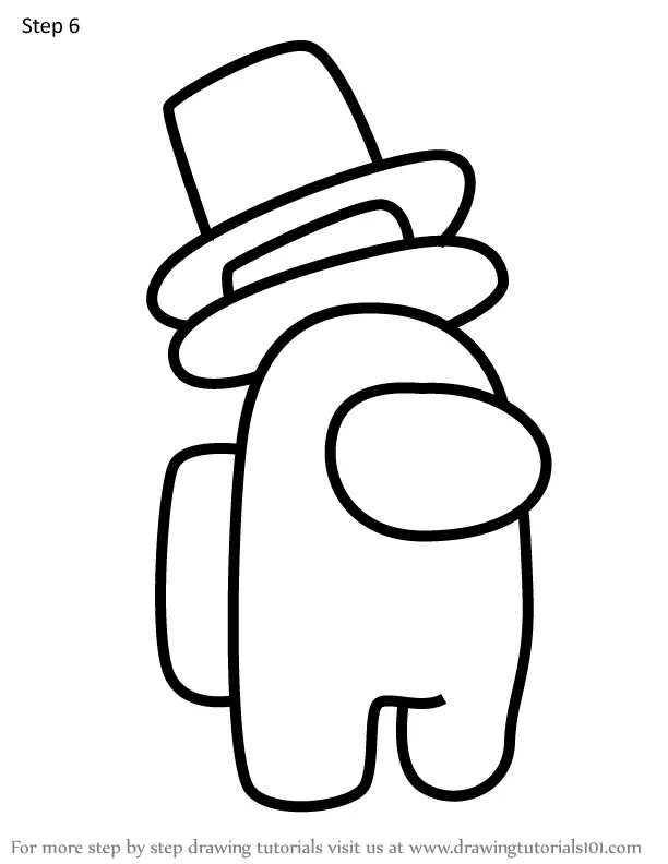 Learn How to Draw Double Top Hat from Among Us (Among Us) Step by Step ...