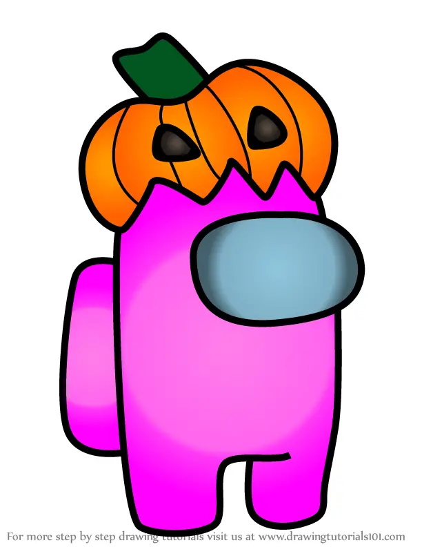 Learn How to Draw Pumpkin from Among Us (Among Us) Step by Step