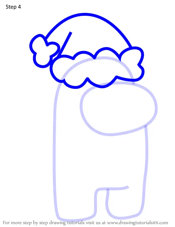 Learn How to Draw Santa from Among Us (Among Us) Step by Step : Drawing