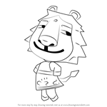 How to Draw Aziz from Animal Crossing