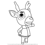 How to Draw Bam from Animal Crossing