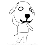 How to Draw Biskit from Animal Crossing