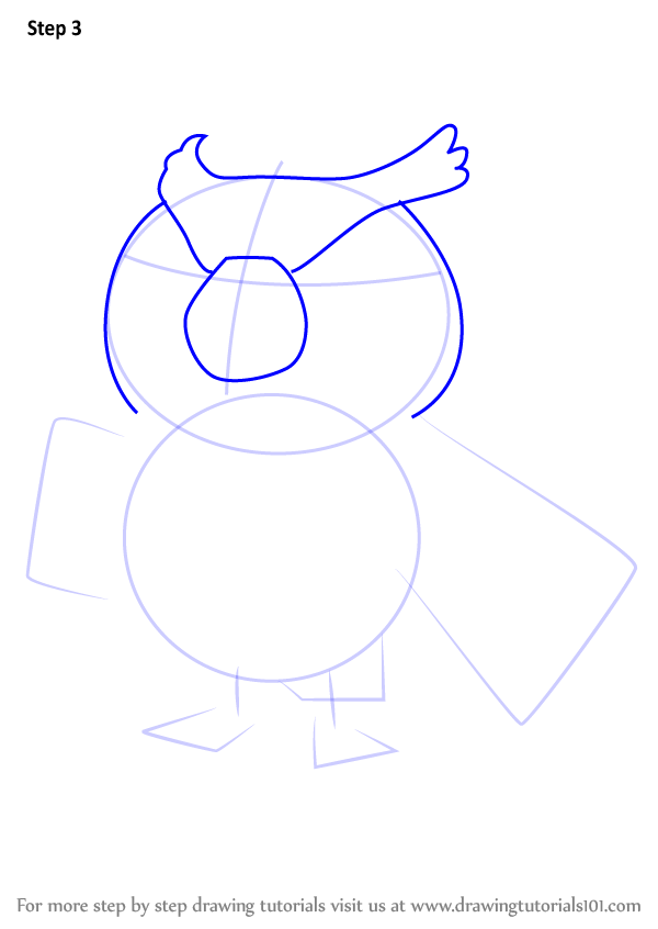 Step by Step How to Draw Blathers from Animal Crossing