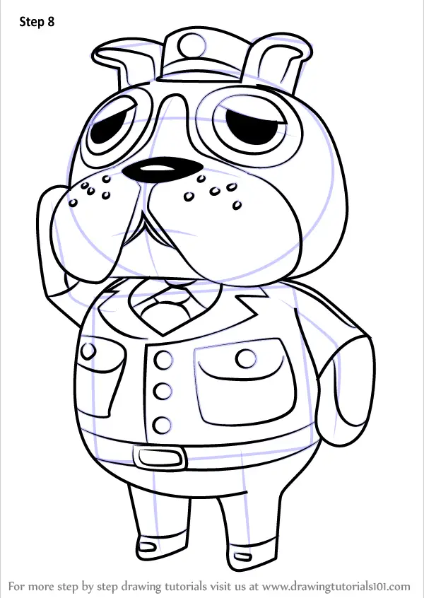 Step by Step How to Draw Booker from Animal Crossing ...