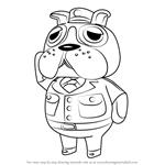 How to Draw Booker from Animal Crossing