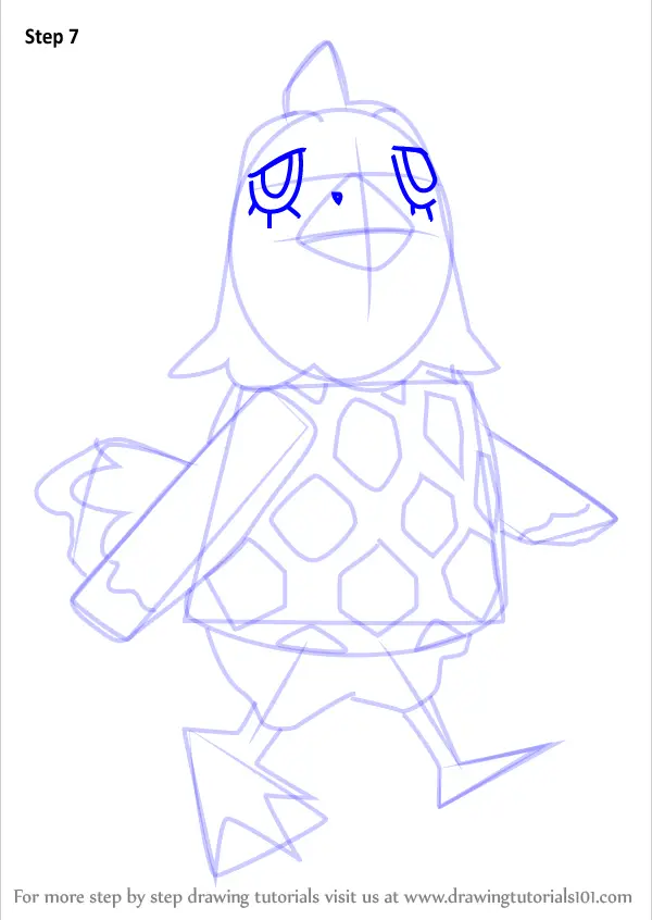 Step by Step How to Draw Broffina from Animal Crossing