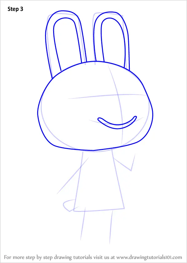 Step by Step How to Draw Bunnie from Animal Crossing ...