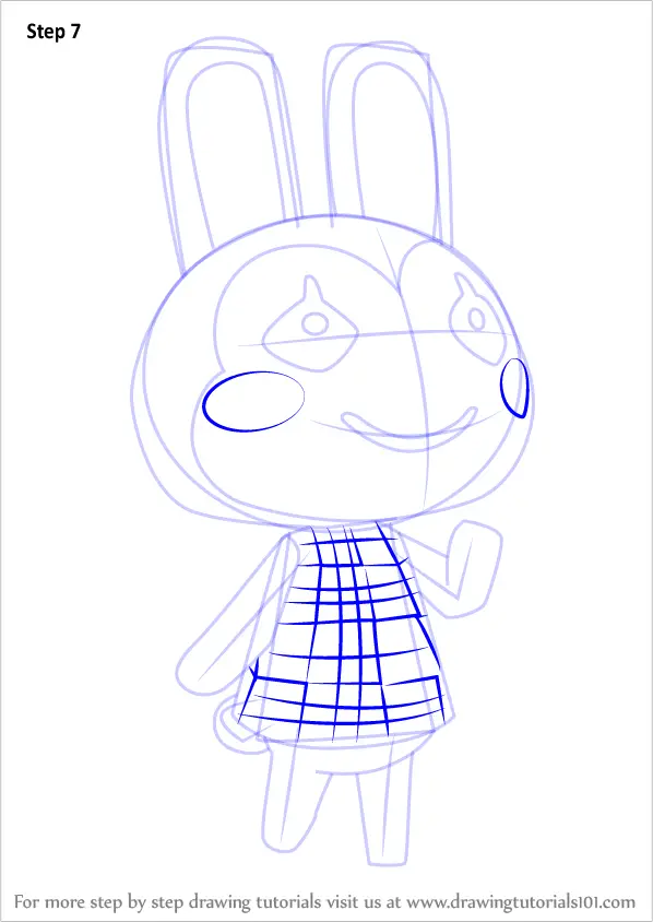 Step by Step How to Draw Bunnie from Animal Crossing ...