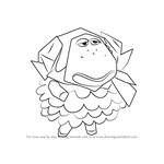 How to Draw Cashmere from Animal Crossing