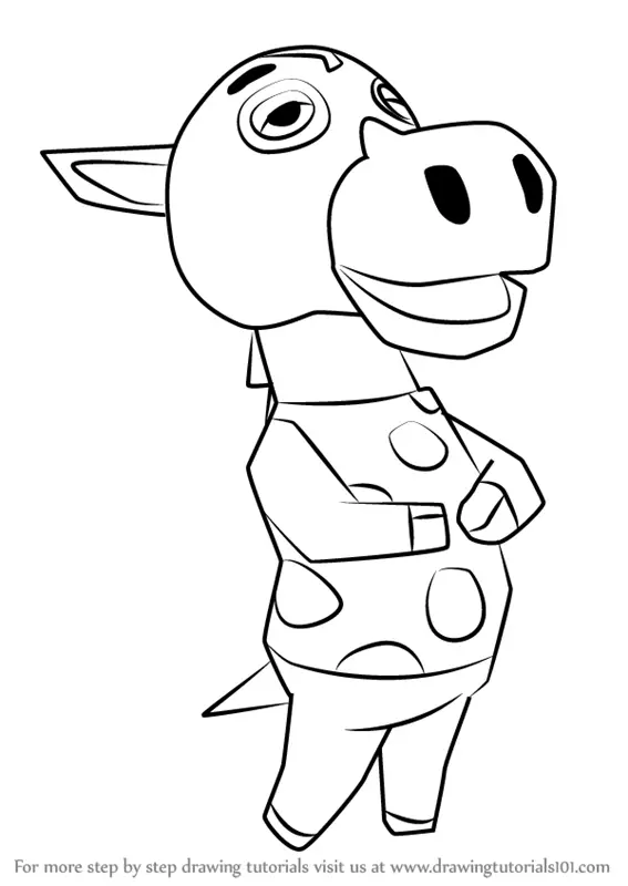 Learn How to Draw Clyde from Animal Crossing (Animal Crossing) Step by ...