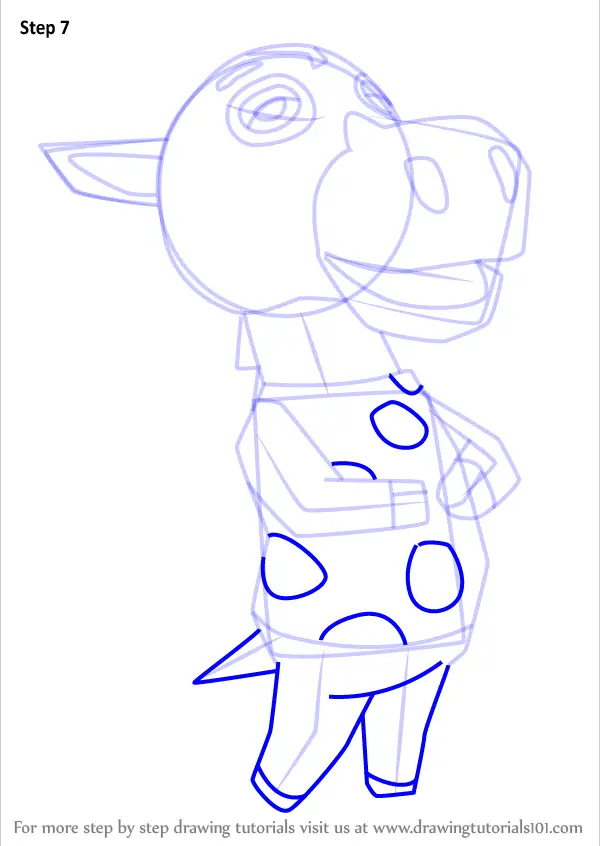 Learn How to Draw Clyde from Animal Crossing (Animal Crossing) Step by