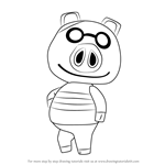 How to Draw Cobb from Animal Crossing