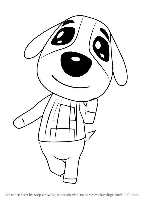 Learn How to Draw Cookie from Animal Crossing (Animal Crossing) Step by ...