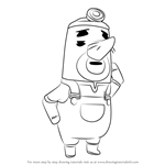 How to Draw Don Resetti from Animal Crossing