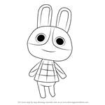 How to Draw Dotty from Animal Crossing