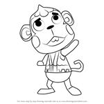 How to Draw Flip from Animal Crossing