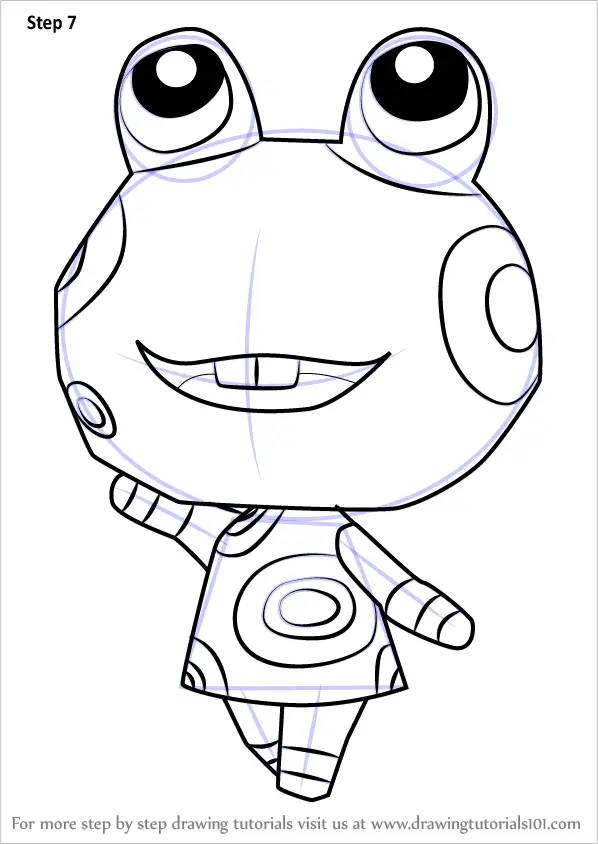 Step by Step How to Draw Frobert from Animal Crossing ...