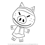How to Draw Hambo from Animal Crossing