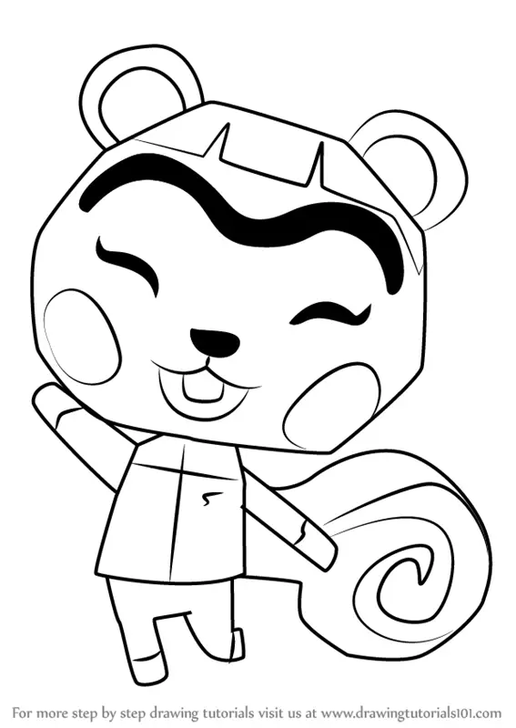 Learn How to Draw Hazel from Animal Crossing (Animal Crossing) Step by ...