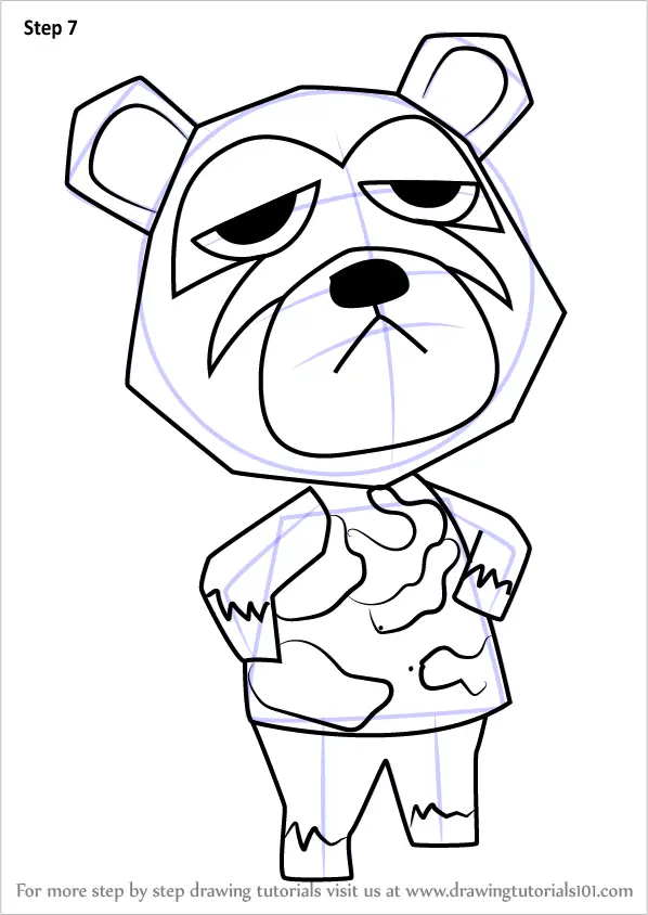 Learn How to Draw Ike from Animal Crossing (Animal Crossing) Step by ...