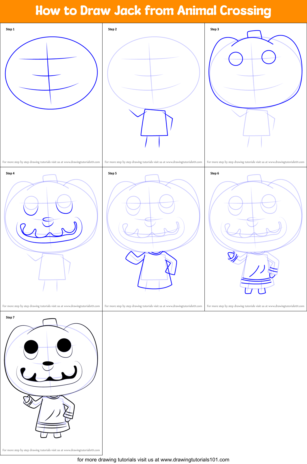 How to Draw Jack from Animal Crossing printable step by step drawing ...