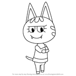 How to Draw Katt from Animal Crossing