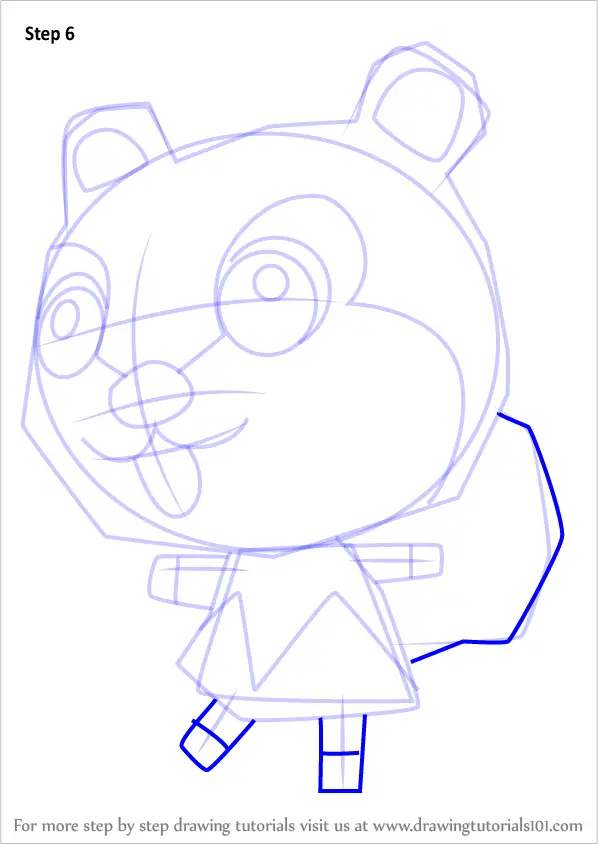 Learn How to Draw Kit from Animal Crossing (Animal Crossing) Step by