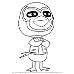 How to Draw Lucha from Animal Crossing