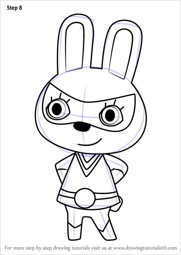 Step by Step How to Draw Mirako from Animal Crossing ...