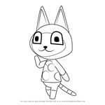 How to Draw Mitzi from Animal Crossing
