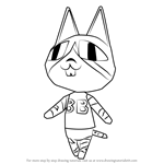 How to Draw Moe from Animal Crossing