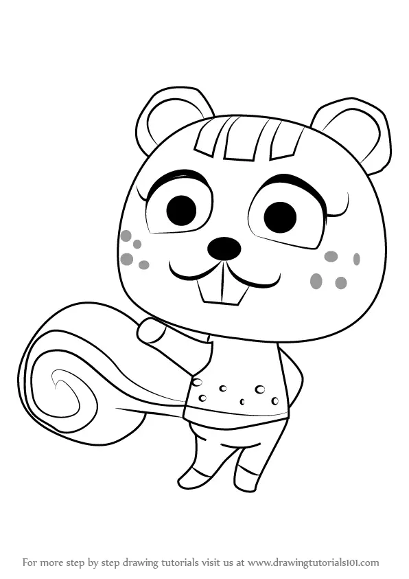 How to Draw Nibbles from Animal Crossing (Animal Crossing) Step by Step