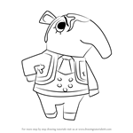 How to Draw Olaf from Animal Crossing