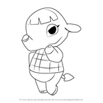 How to Draw Opal from Animal Crossing