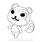 How to Draw Pecan from Animal Crossing
