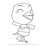 How to Draw Piper from Animal Crossing
