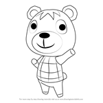 How to Draw Poncho from Animal Crossing