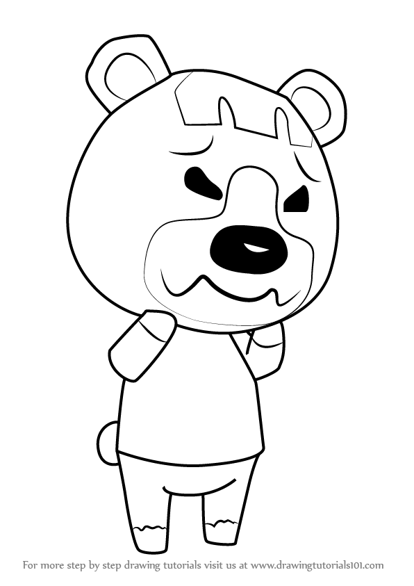 Learn How to Draw Pudge from Animal Crossing (Animal Crossing) Step by ...