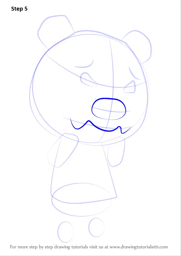 Learn How to Draw Pudge from Animal Crossing (Animal Crossing) Step by ...